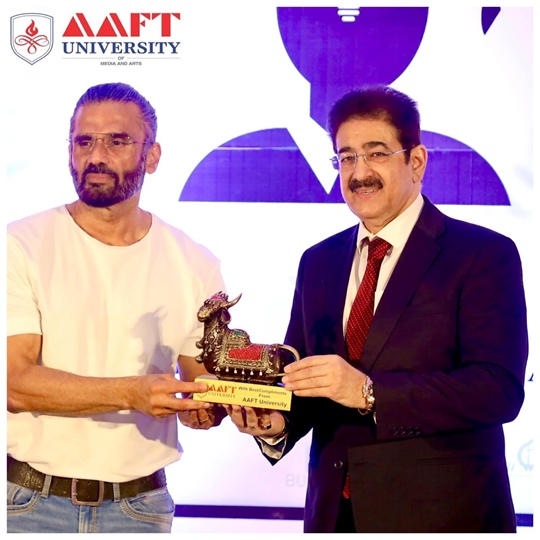 Actor Suniel Shetty Adds Muscles To AAFT’s Education Mission