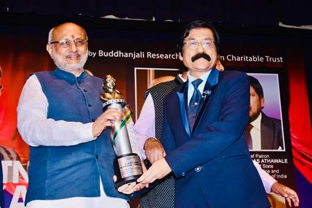 Governor Of Maharashtra  Presented The Bharat Ratna Dr. Babasaheb Ambedkar Awards 2024. Best Bollywood Activist To ASHFAQUE KHOPEKAR