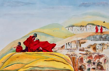 “MONKS” Legends & Traditions I Solo Show Of Paintings By Artist Vijay Kiyawat At Jehangir